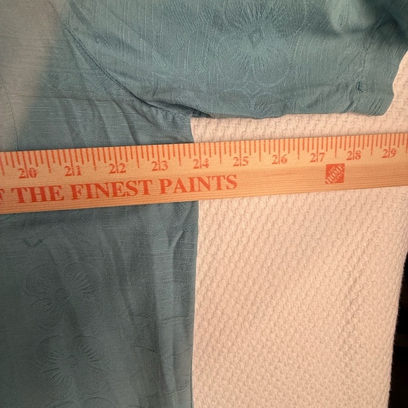 Havana Jack’s Café 100% Silk Hawaiian Shirt Size L Light Blue Floral Patter - Picture 6 of 7